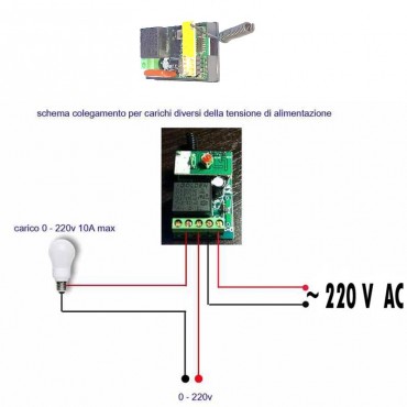 Interruttore wireless 220V/10A 1000W
